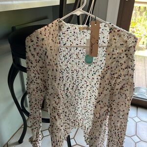 Speckled Cream Cape Jacket